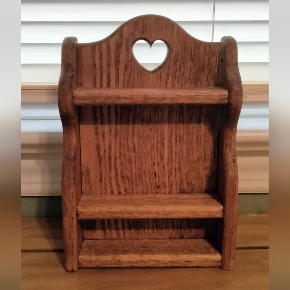 Source Unknown Wall Decor Wooden Country Heart Shelf Wall Decor